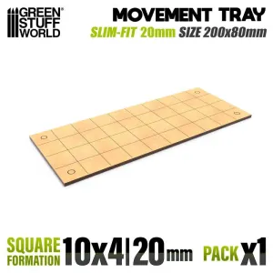 20mm Square 10x4 Slimfit Movement Tray - Green Stuff World