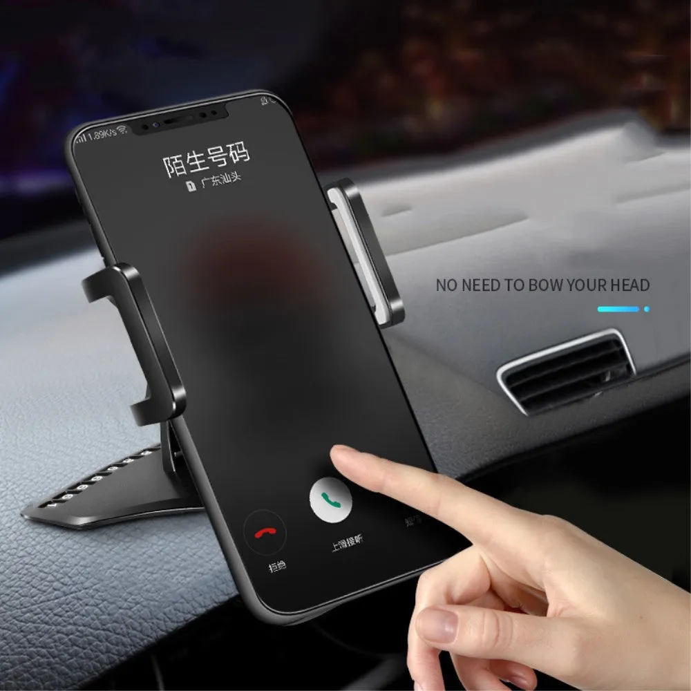 3 in 1 Car GPS Smartphone Holder: Dashboard / Visor Clamp   AC Grid Clip for Fujitsu Arrows Fit F-01H - Black