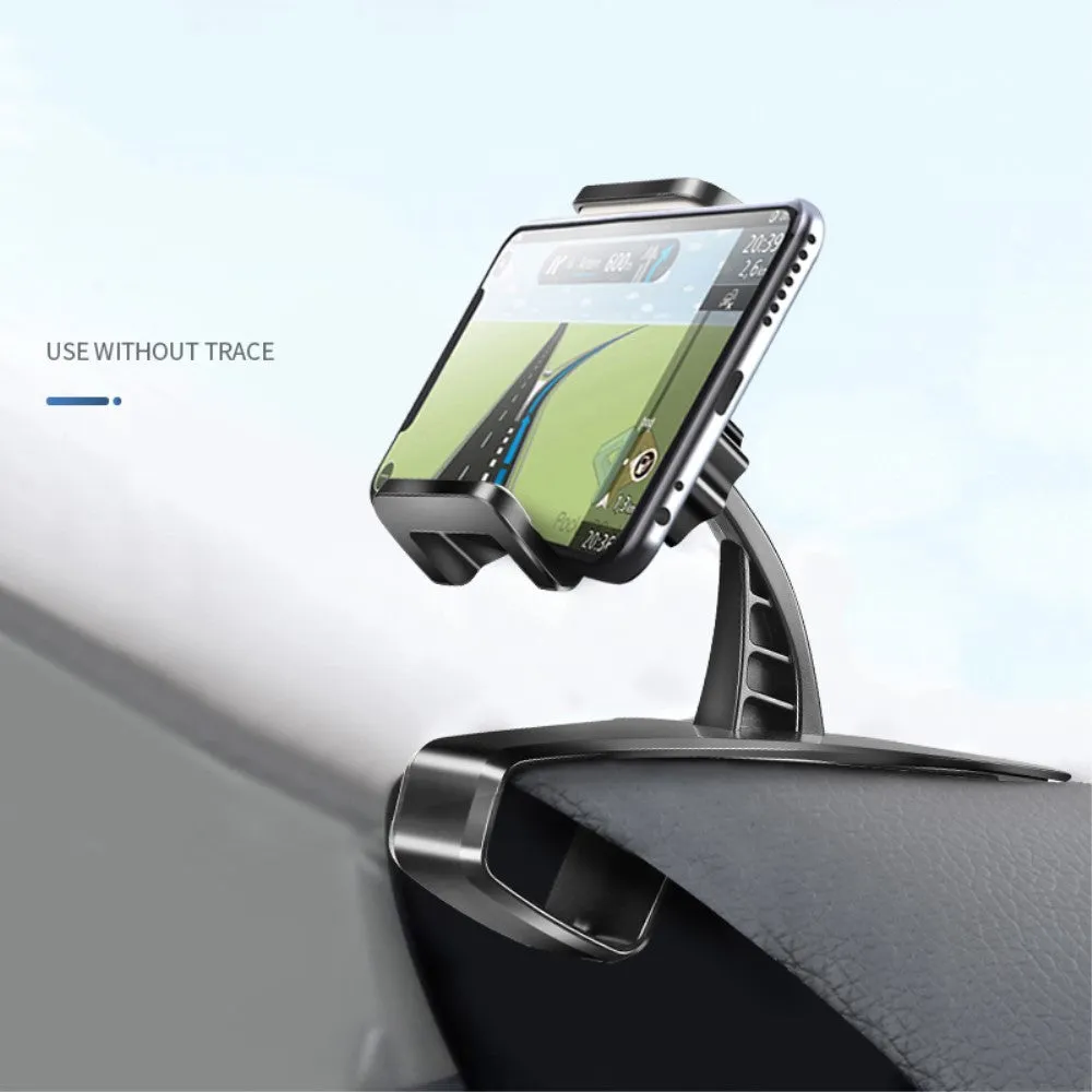 3 in 1 Car GPS Smartphone Holder: Dashboard / Visor Clamp   AC Grid Clip for Fujitsu Arrows Fit F-01H - Black