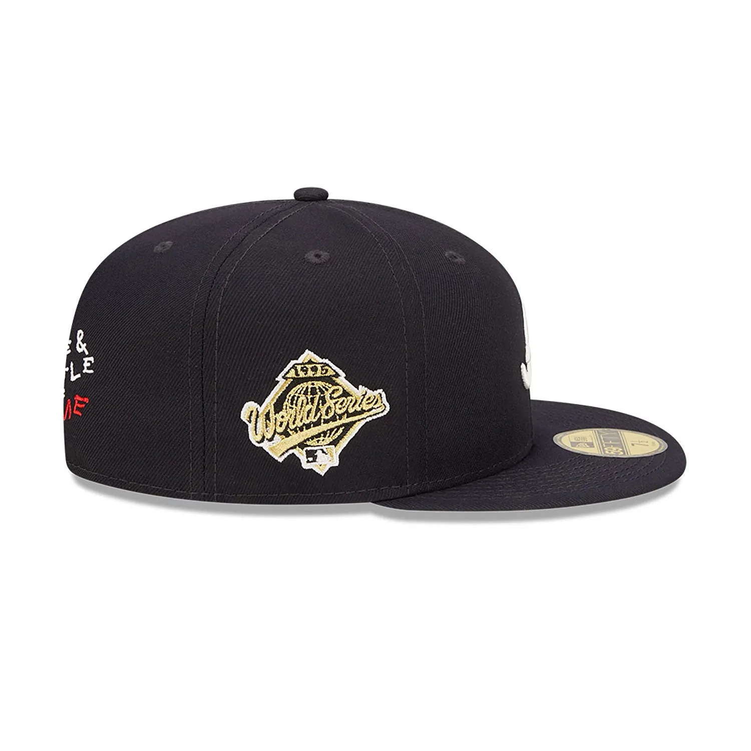 [60243664] Atlanta Braves 95 WS "Team Heart" Navy 59FIFTY Mens Fitted Hat