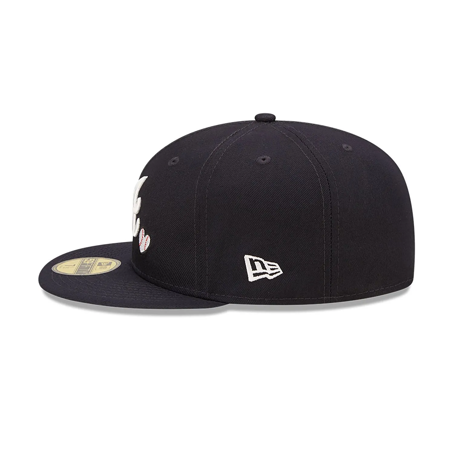 [60243664] Atlanta Braves 95 WS "Team Heart" Navy 59FIFTY Mens Fitted Hat