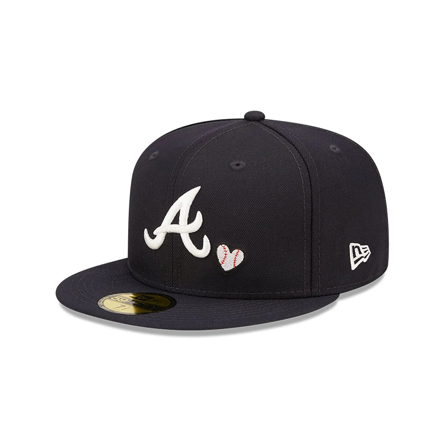 [60243664] Atlanta Braves 95 WS "Team Heart" Navy 59FIFTY Mens Fitted Hat