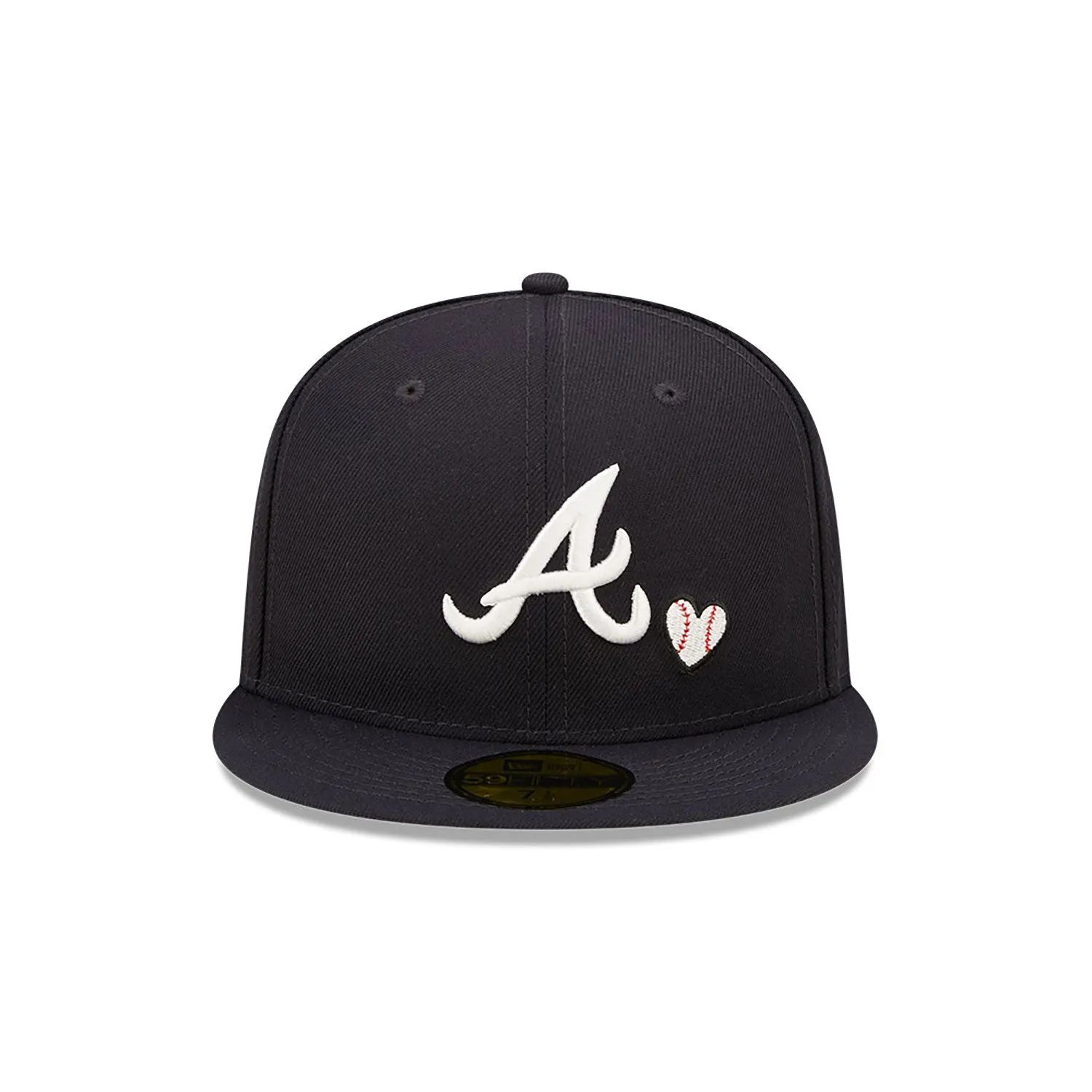 [60243664] Atlanta Braves 95 WS "Team Heart" Navy 59FIFTY Mens Fitted Hat