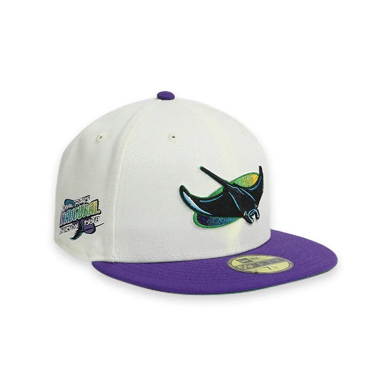 [70665623] Tampa Bay Rays '98 Inaugural White 59FIFTY Men's Fitted Hat