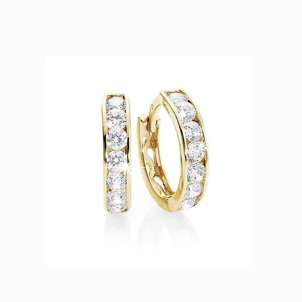 9CT CUBIC ZIRCONIA HUGGIES