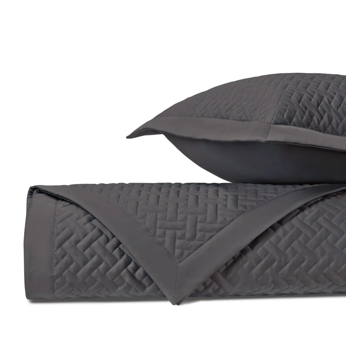 Basketweave Quilted Grisaglia Gray by Home Treasures