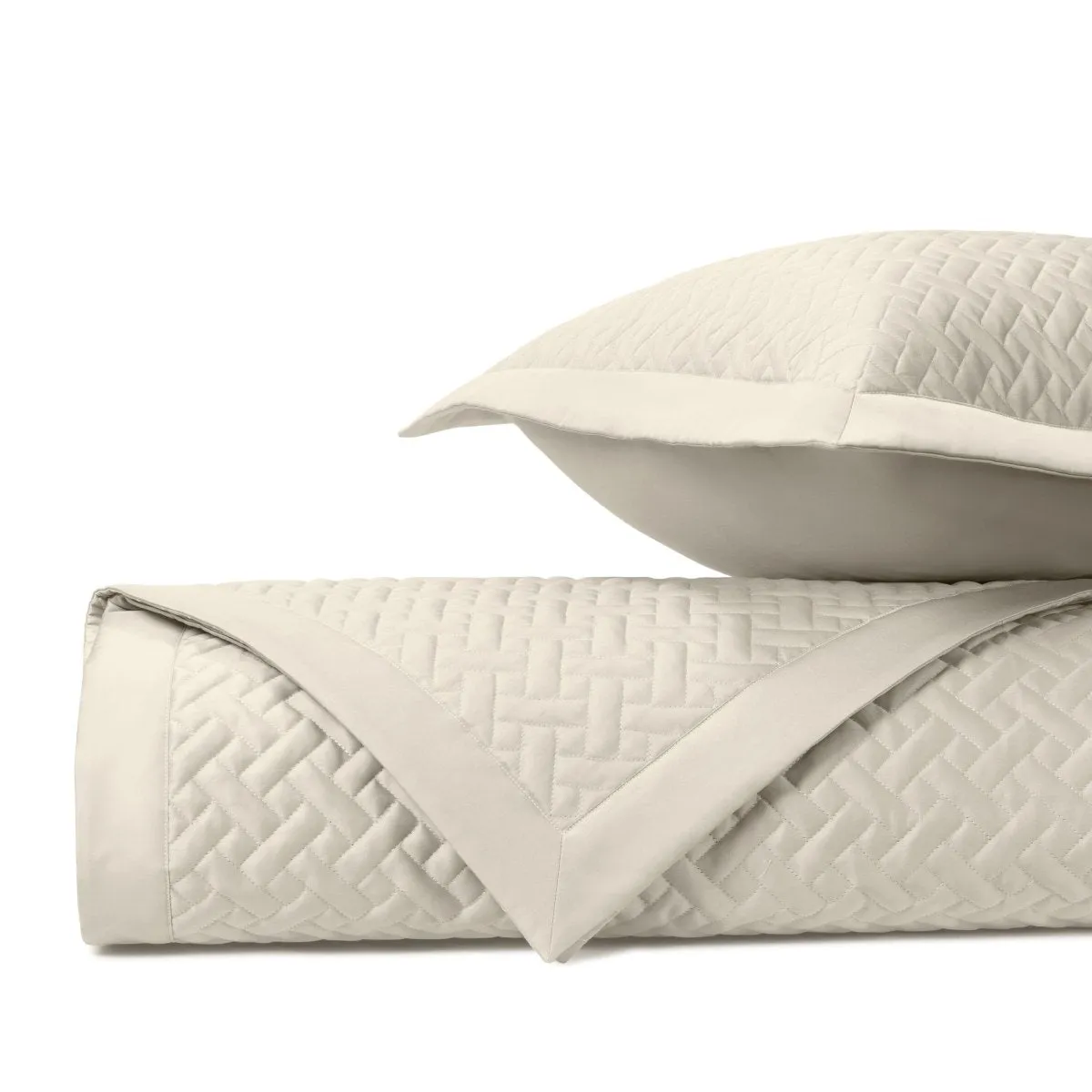 Basketweave Quilted Khaki by Home Treasures