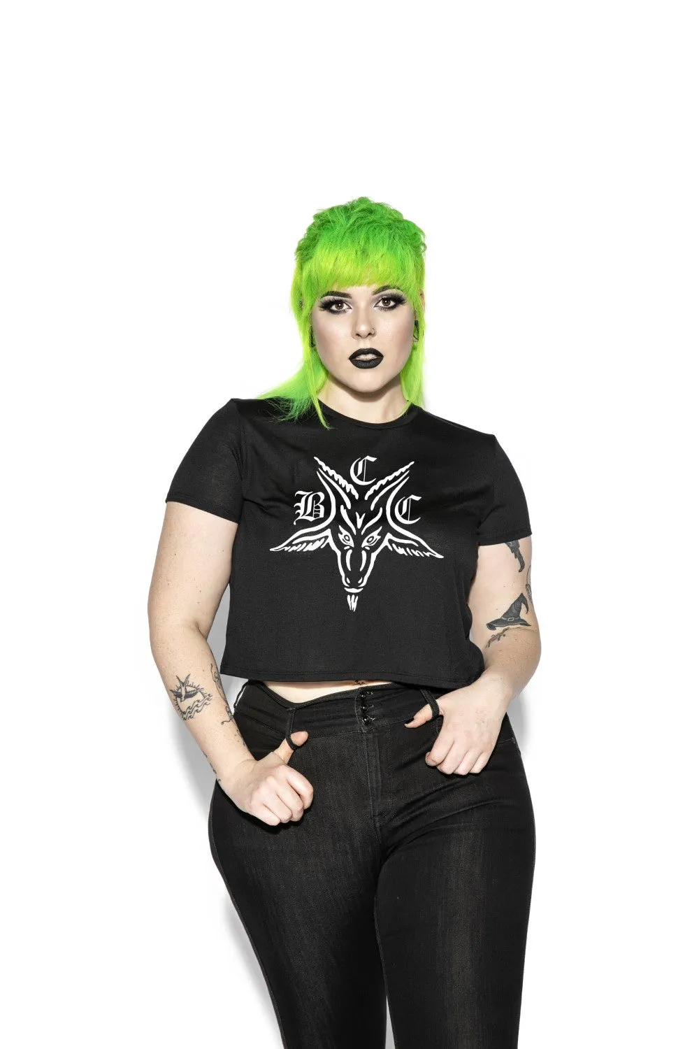 BCC Goat - Flowy Crop Tee