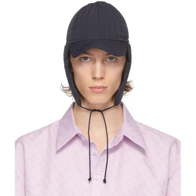 Camiel Fortgens Navy Quilted Padded Cap