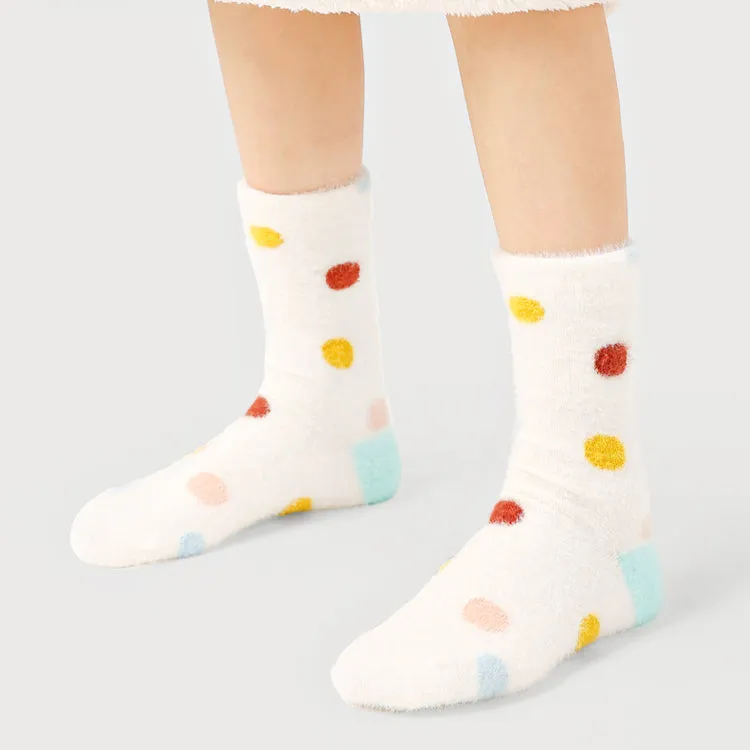 Colored Polka Dot Winter Thick Plush Socks