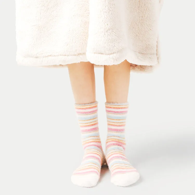 Colored Stripes Winter Thick Plush Socks