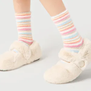 Colored Stripes Winter Thick Plush Socks