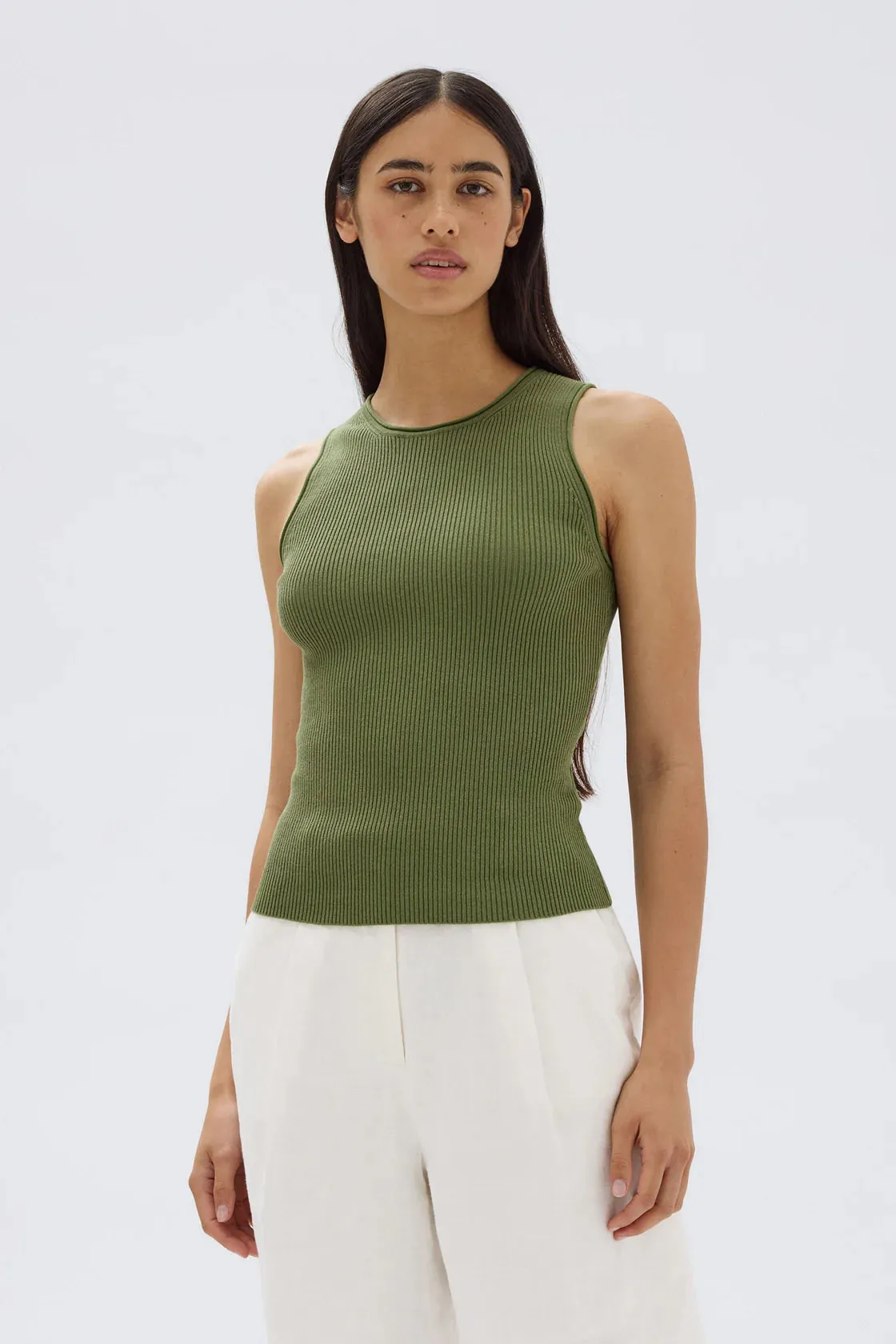 FAYE KNIT TANK | PANDAN