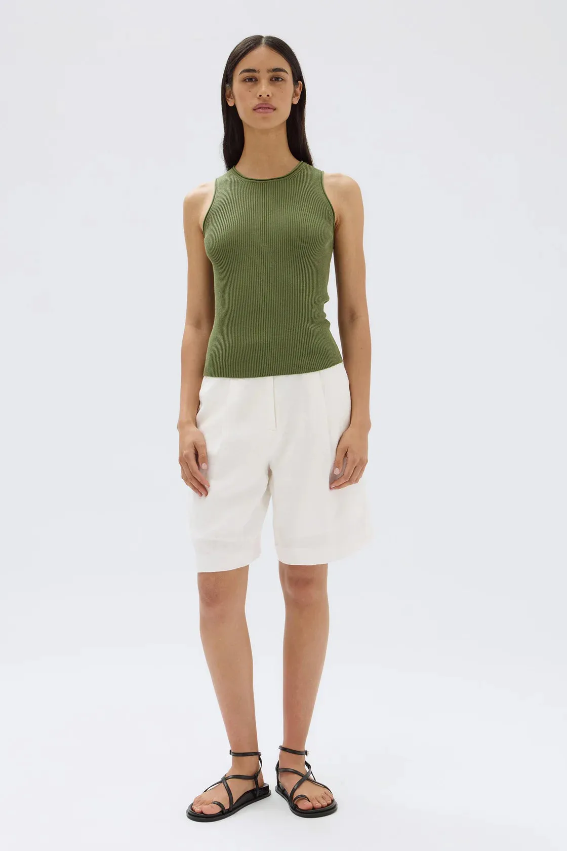 FAYE KNIT TANK | PANDAN