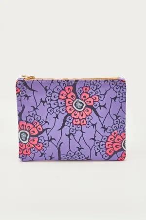 Floral Zipper Clutch