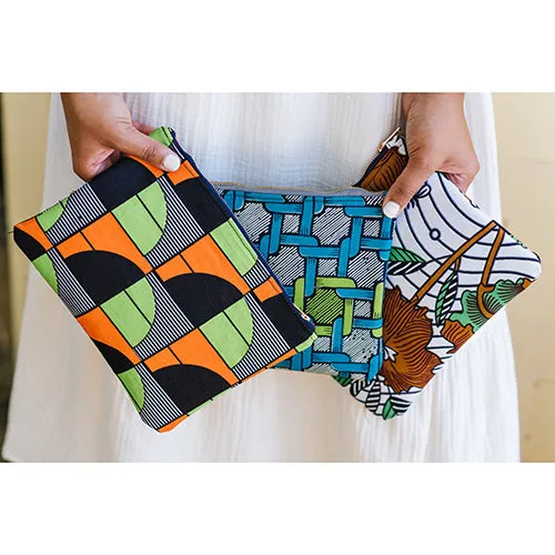 Floral Zipper Clutch