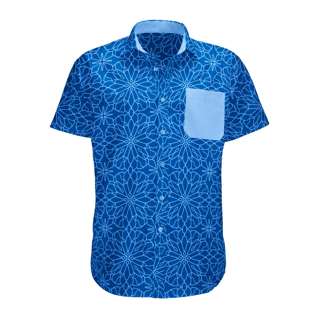 Geometric Lace Blue - Pre-Order