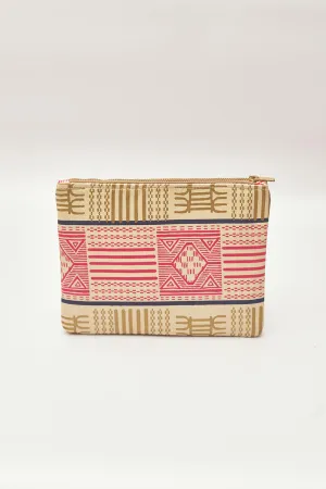 Kente Zipper Clutch