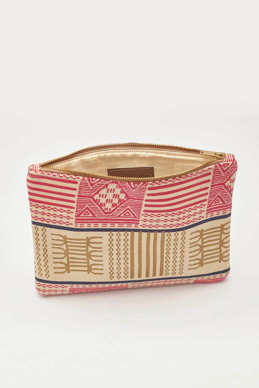 Kente Zipper Clutch