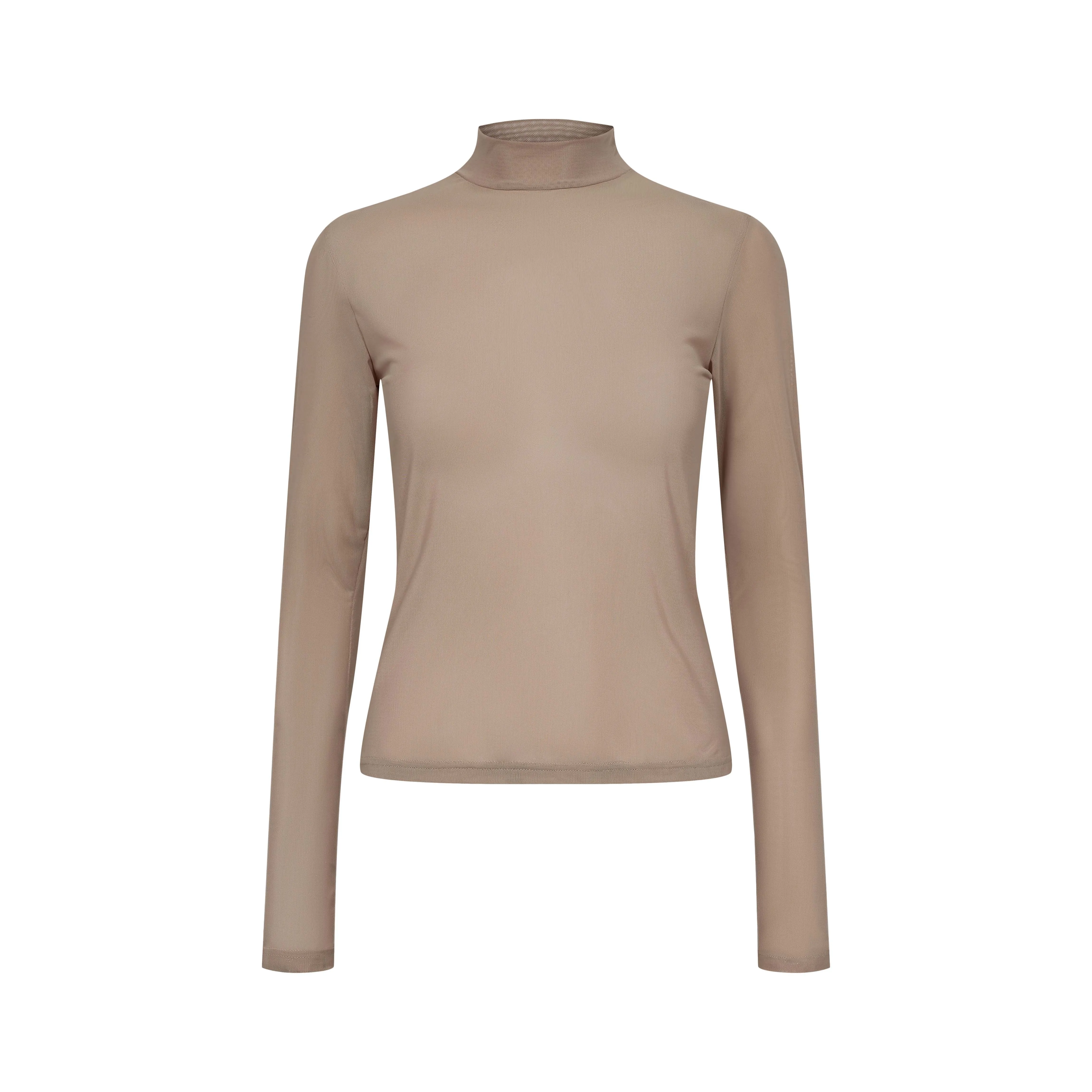 Liberté Mesh LS slimfit top sand