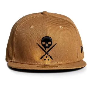 Sullen Badge Wheat Stretched Fitted Cap