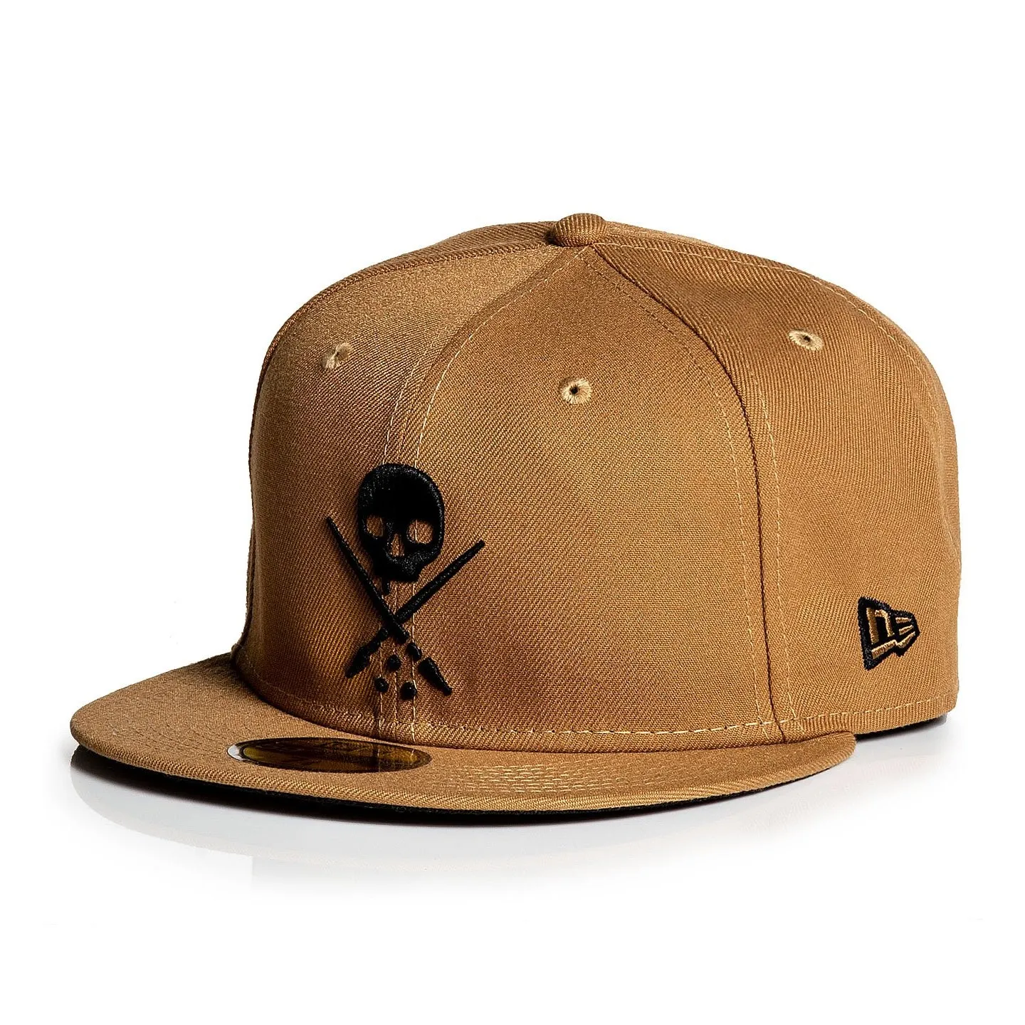 Sullen Badge Wheat Stretched Fitted Cap