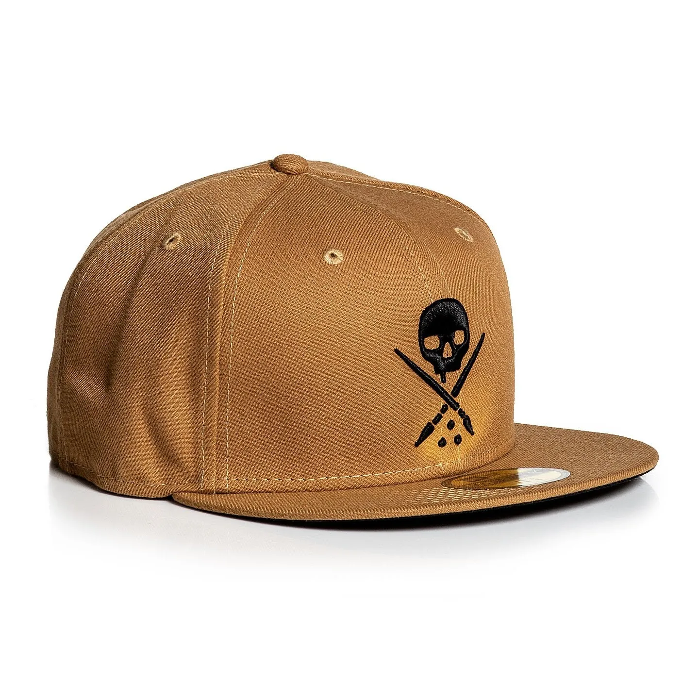 Sullen Badge Wheat Stretched Fitted Cap